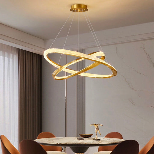Gold Multi-layer Ring Chandelier - 2 Rings | Feyran