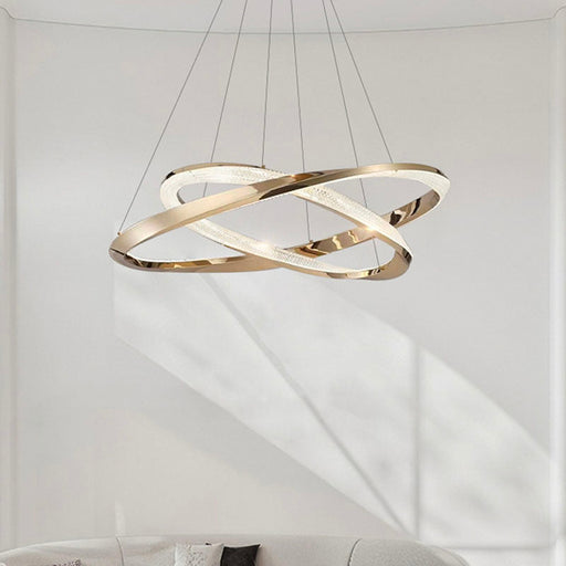 Gold Multi-layer Ring Chandelier - 2 Rings | Feyran