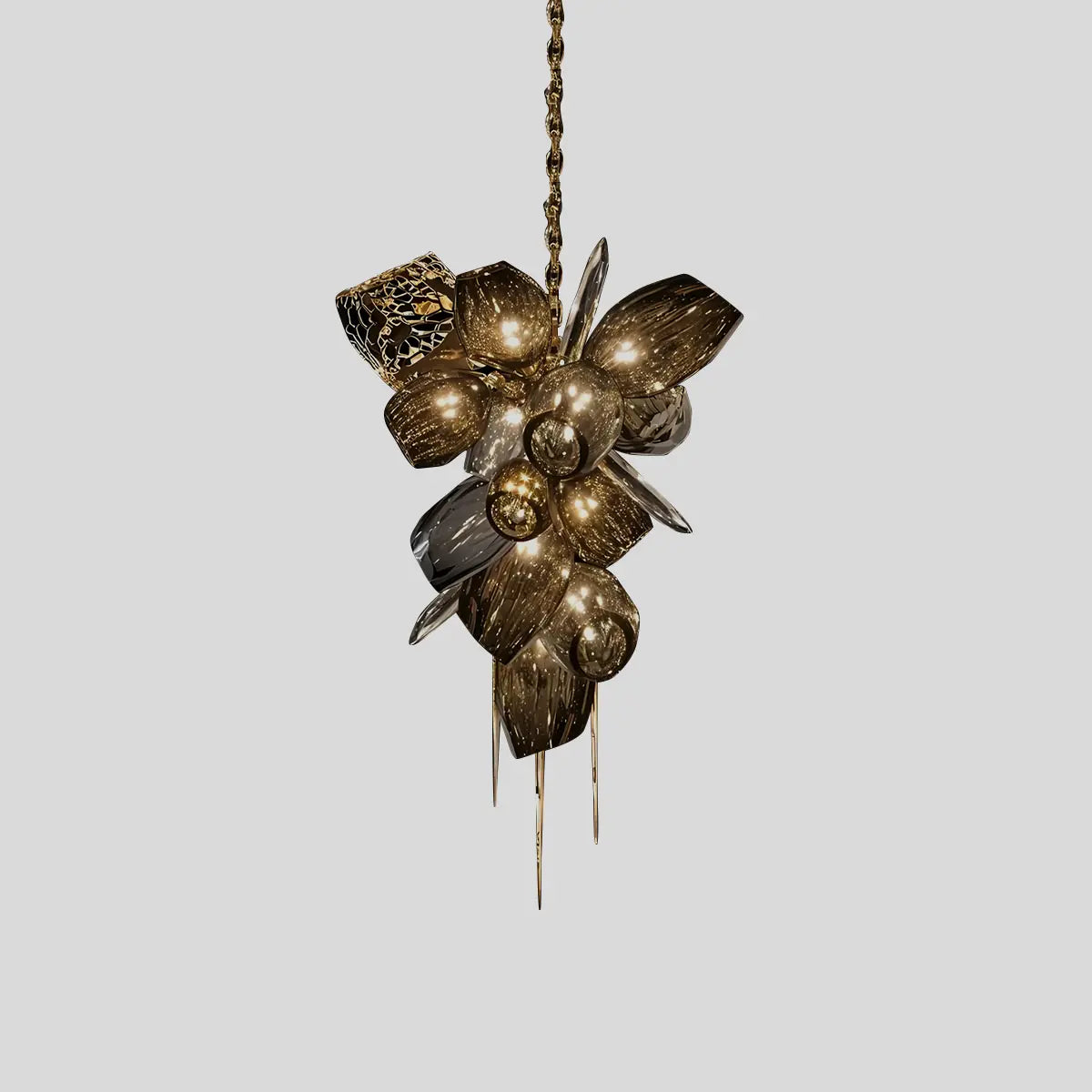 Feyran Kallisto Sculptural Glass Chandelier for Dining Room