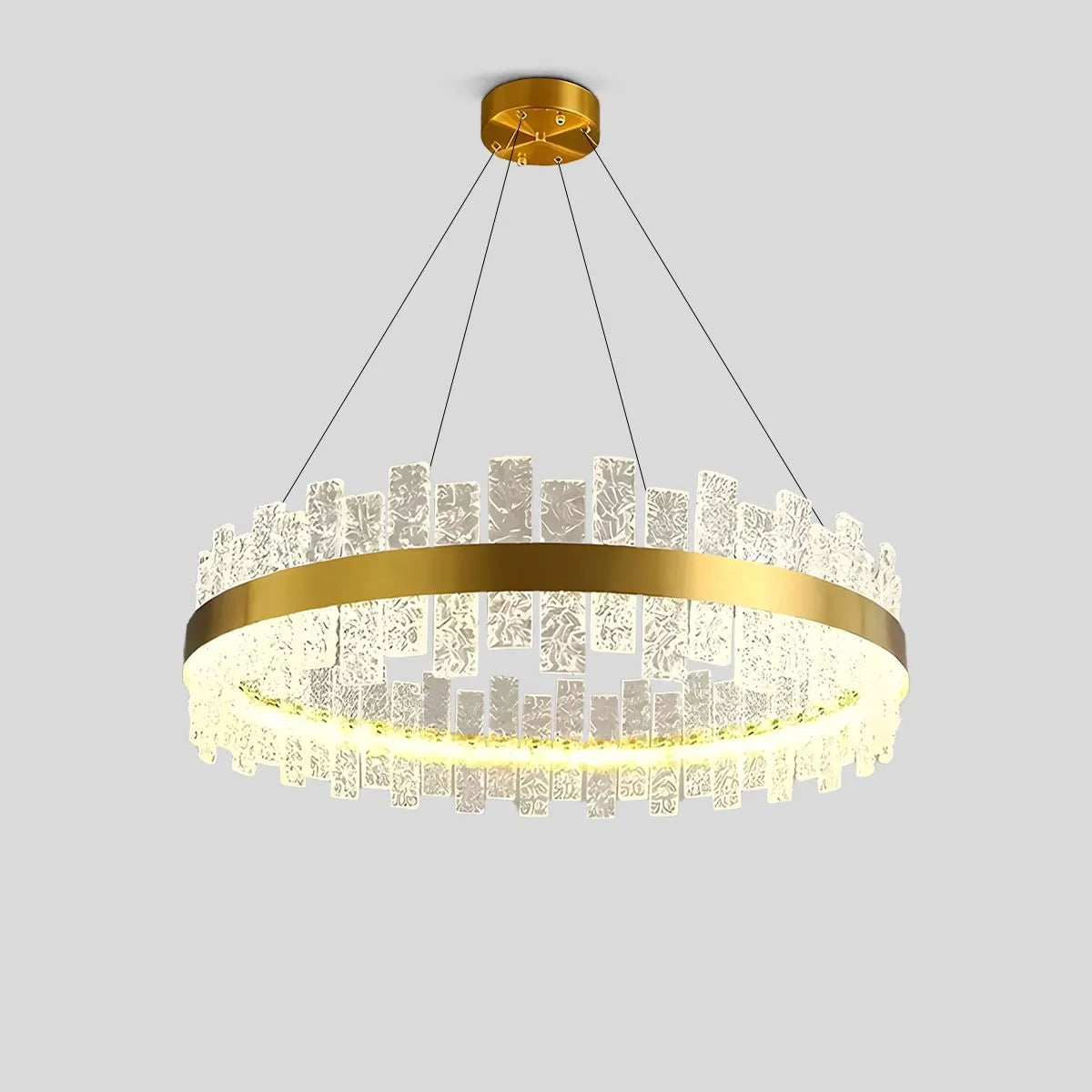 Feyran Modern Frosted Glass Crystal Chandelier