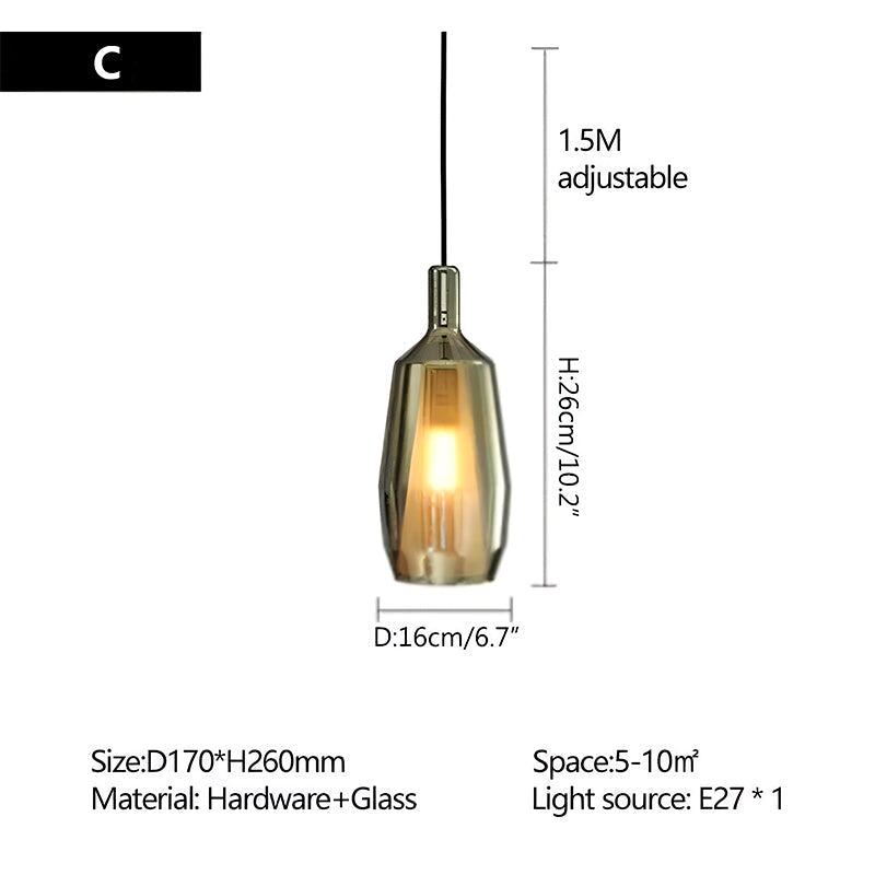 Feyran Modern Minimalist LED Glass Pendant Light for Kitchen