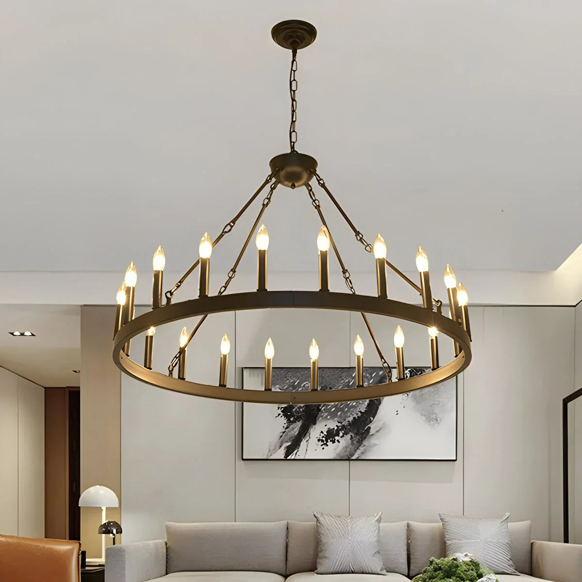 Feyran Candle Shaped Chandelier for Dining Room