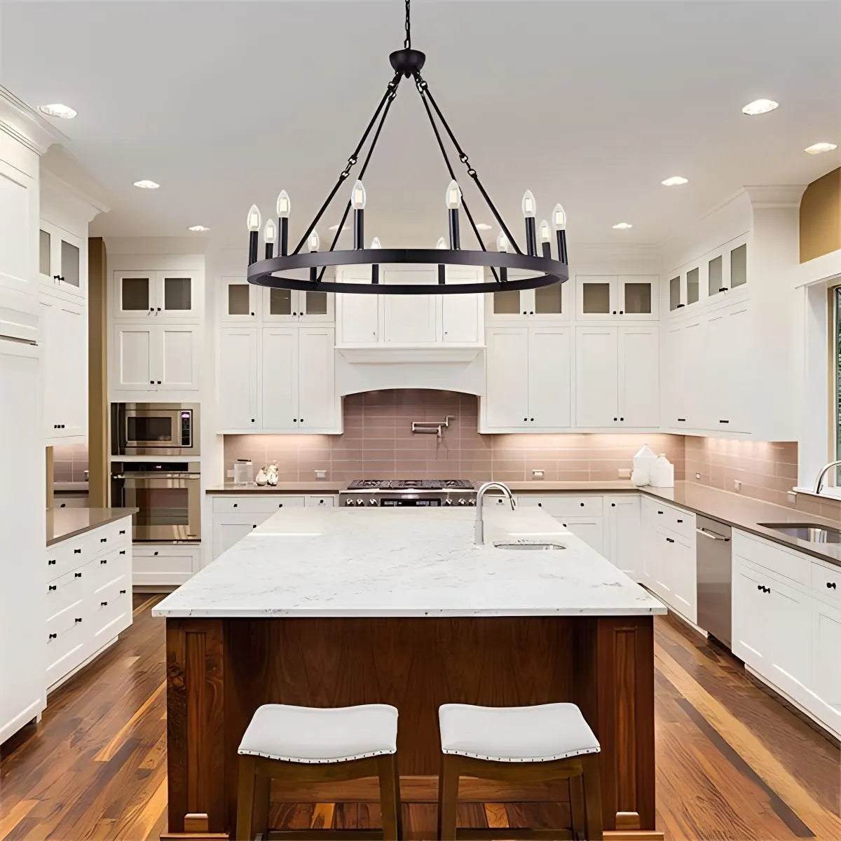 Feyran Candle Shaped Chandelier for Dining Room
