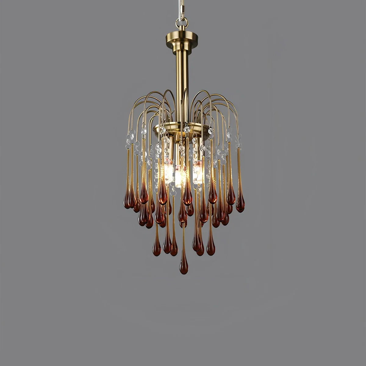 Feyran French Retro Water Drop Glass Chandelier