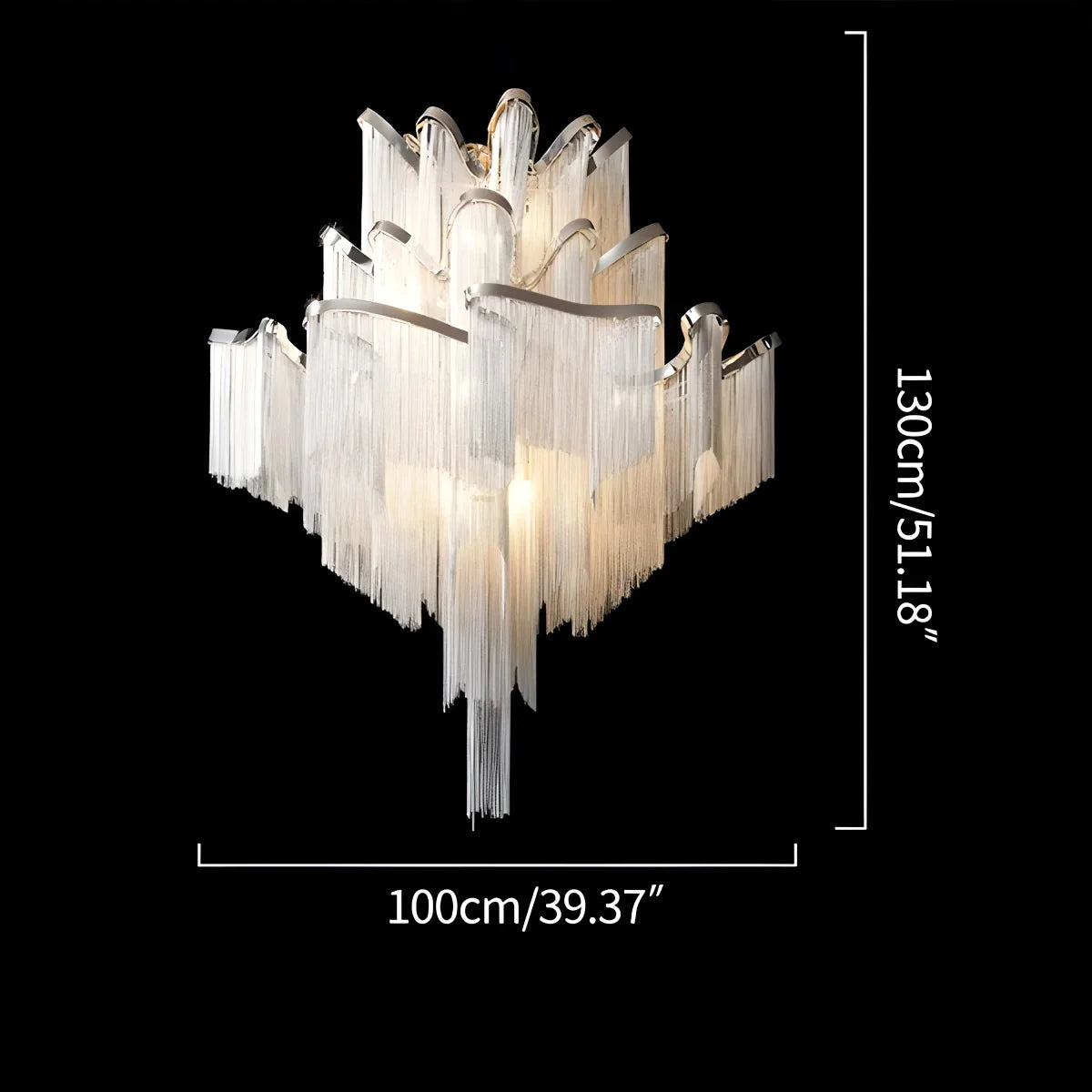 Feyran Aluminum Tassel LED Ceiling Chandelier