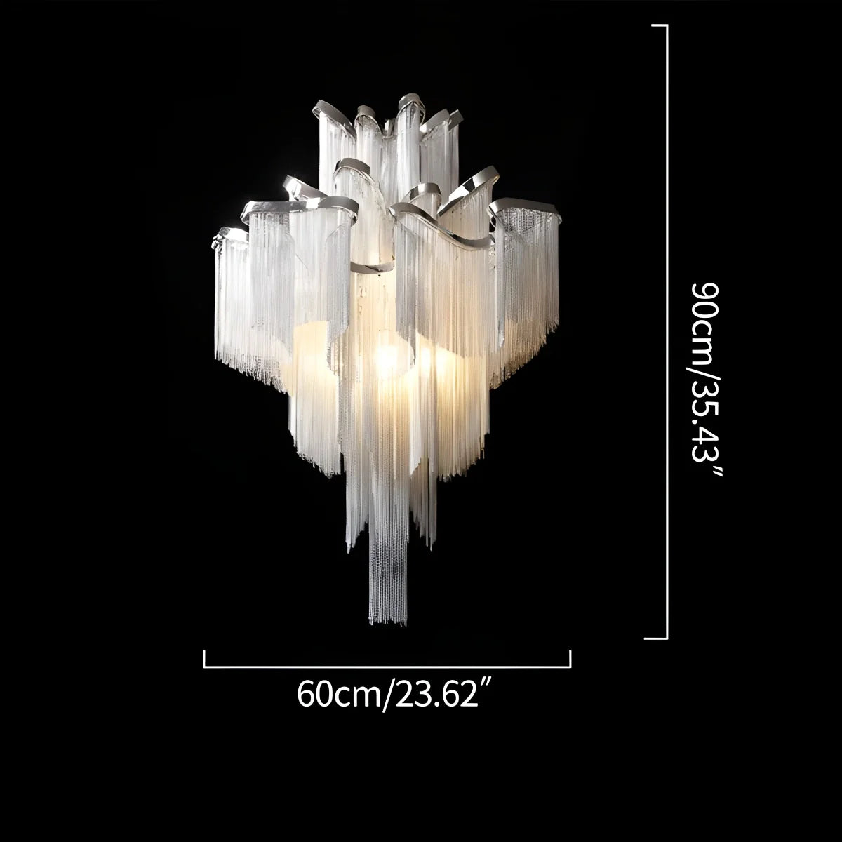 Feyran Aluminum Tassel LED Ceiling Chandelier