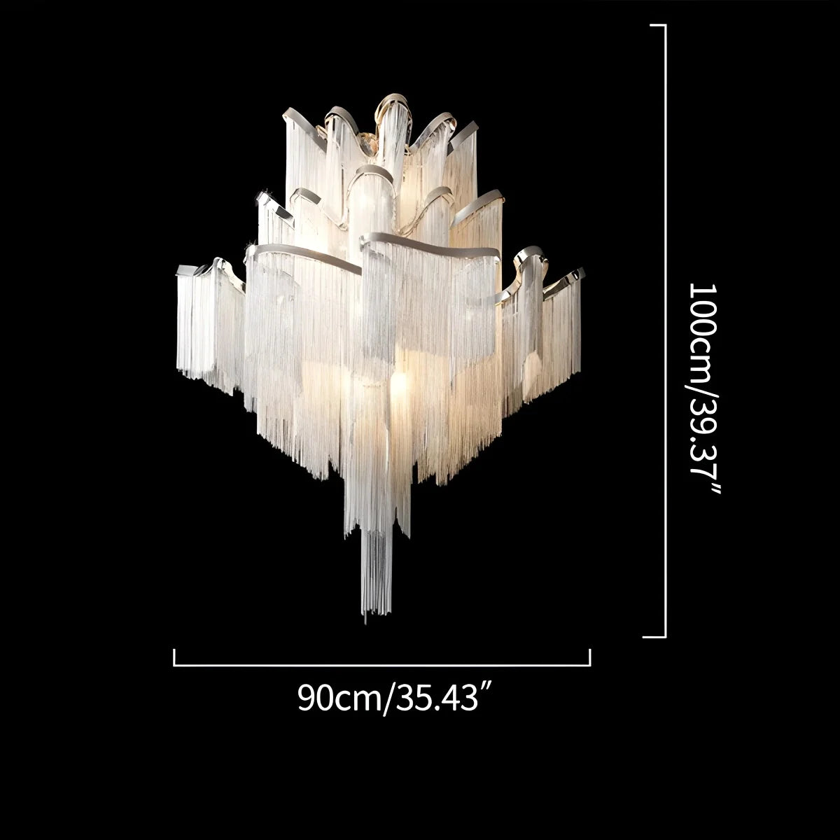 Feyran Aluminum Tassel LED Ceiling Chandelier