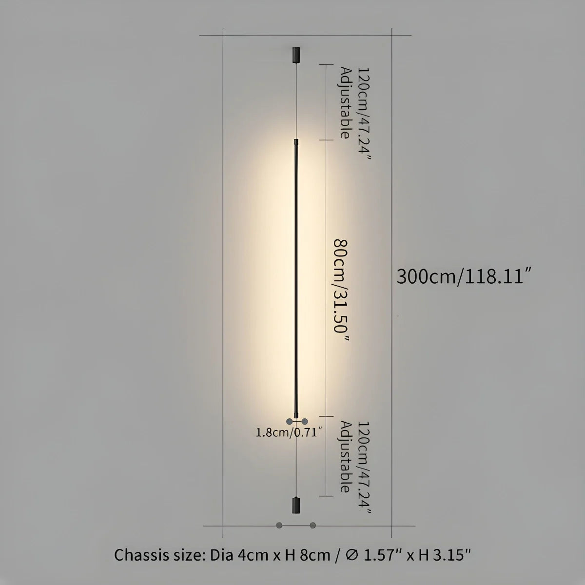 Feyran Modern Long Line Floor To Ceiling Light