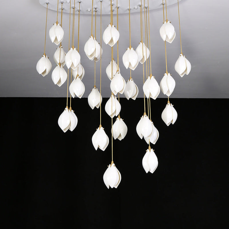 Galaxy Celeste Flora Crystal Spiral Chandelier