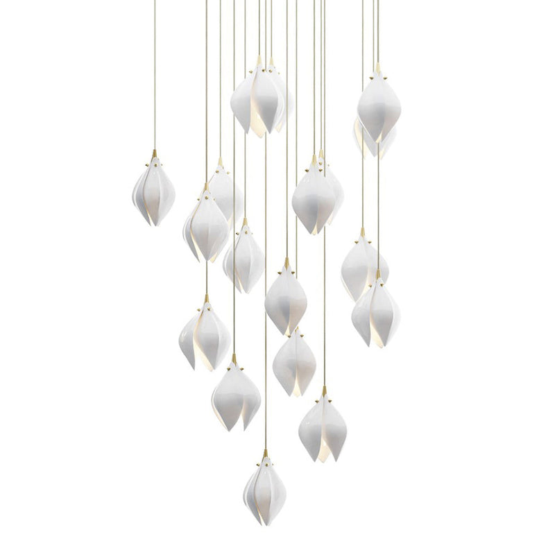 Galaxy Celeste Flora Crystal Spiral Chandelier