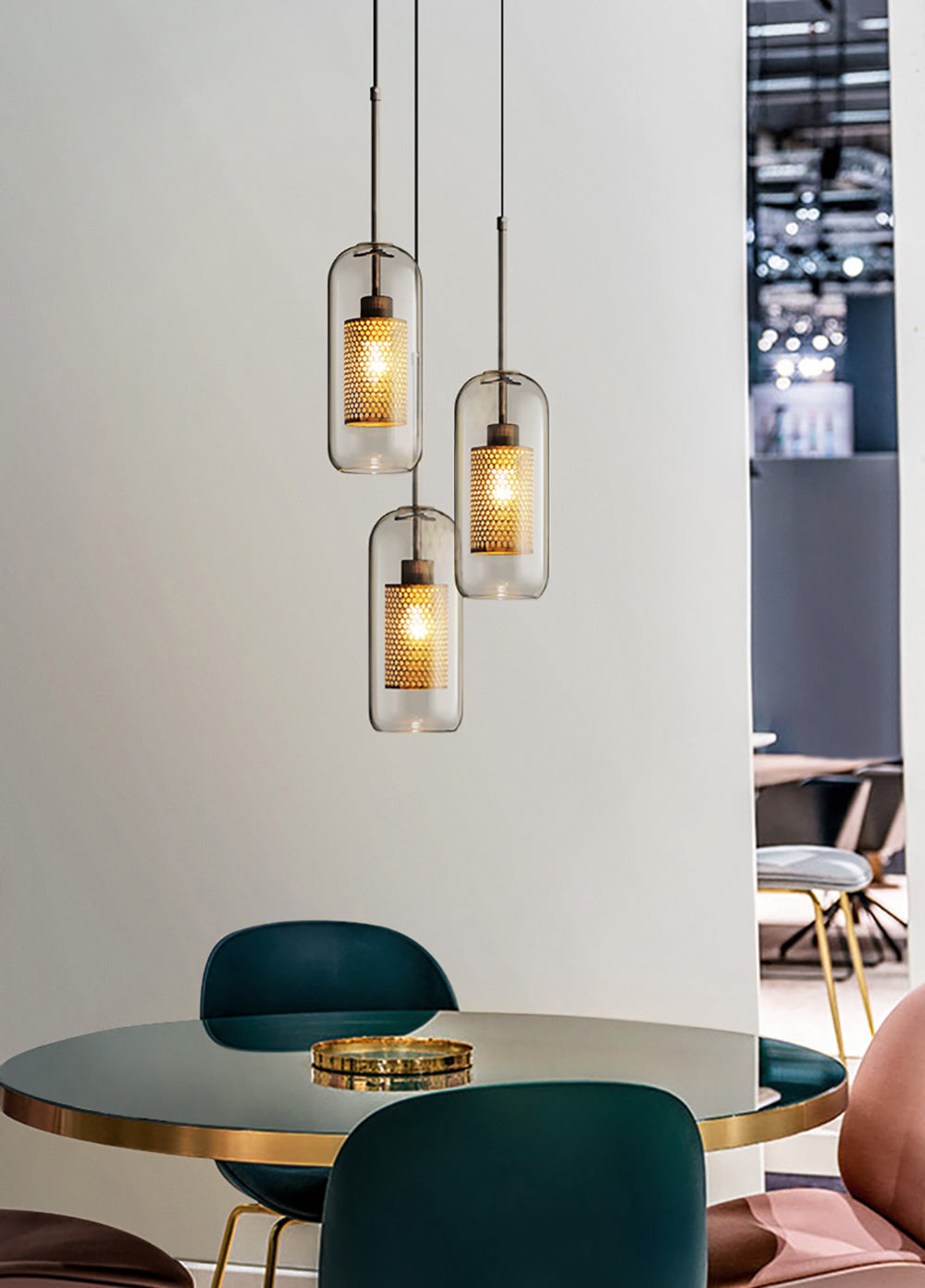 Chiswick Modern Glass Pendant Light: Elegant Spherical, Pear, Capsule Ceiling Fixture