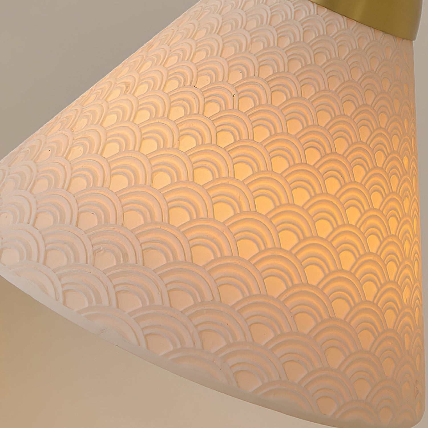 Elegant Nordic White Ceramic Pendant Lamp with Brass Accents for Modern Interiors