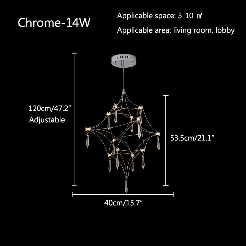 Feyran Adjustable Large Creativity Crystal Chandelier