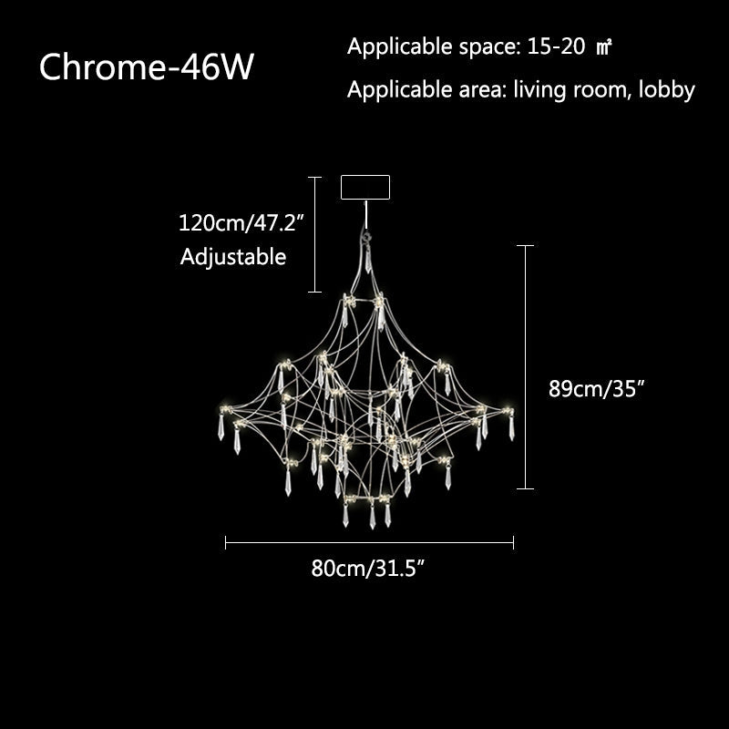 Feyran Adjustable Large Creativity Crystal Chandelier