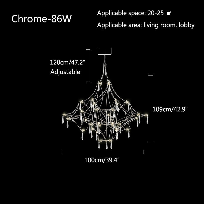 Feyran Adjustable Large Creativity Crystal Chandelier