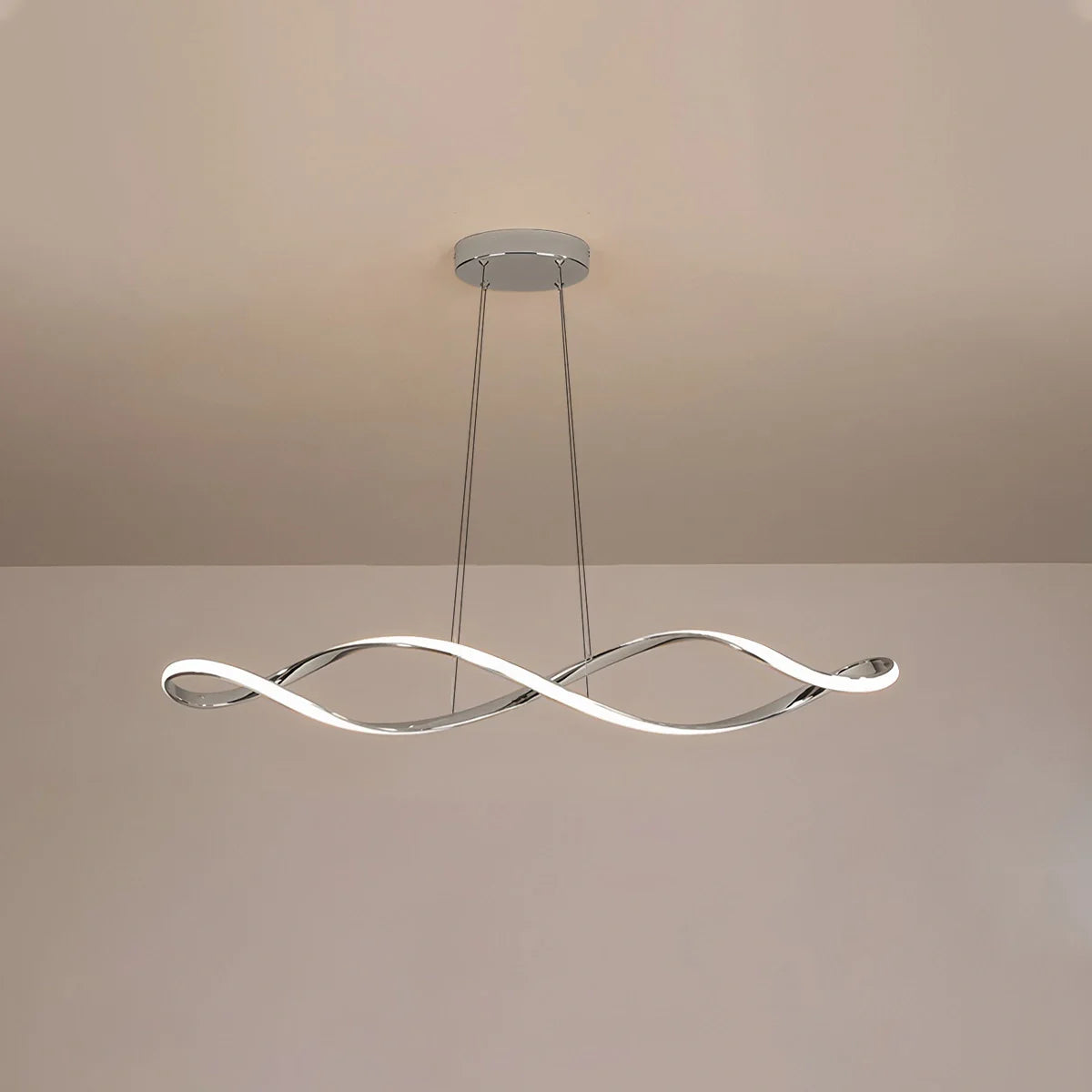 Feyran Linear Twist Pendant Light for Dining Room