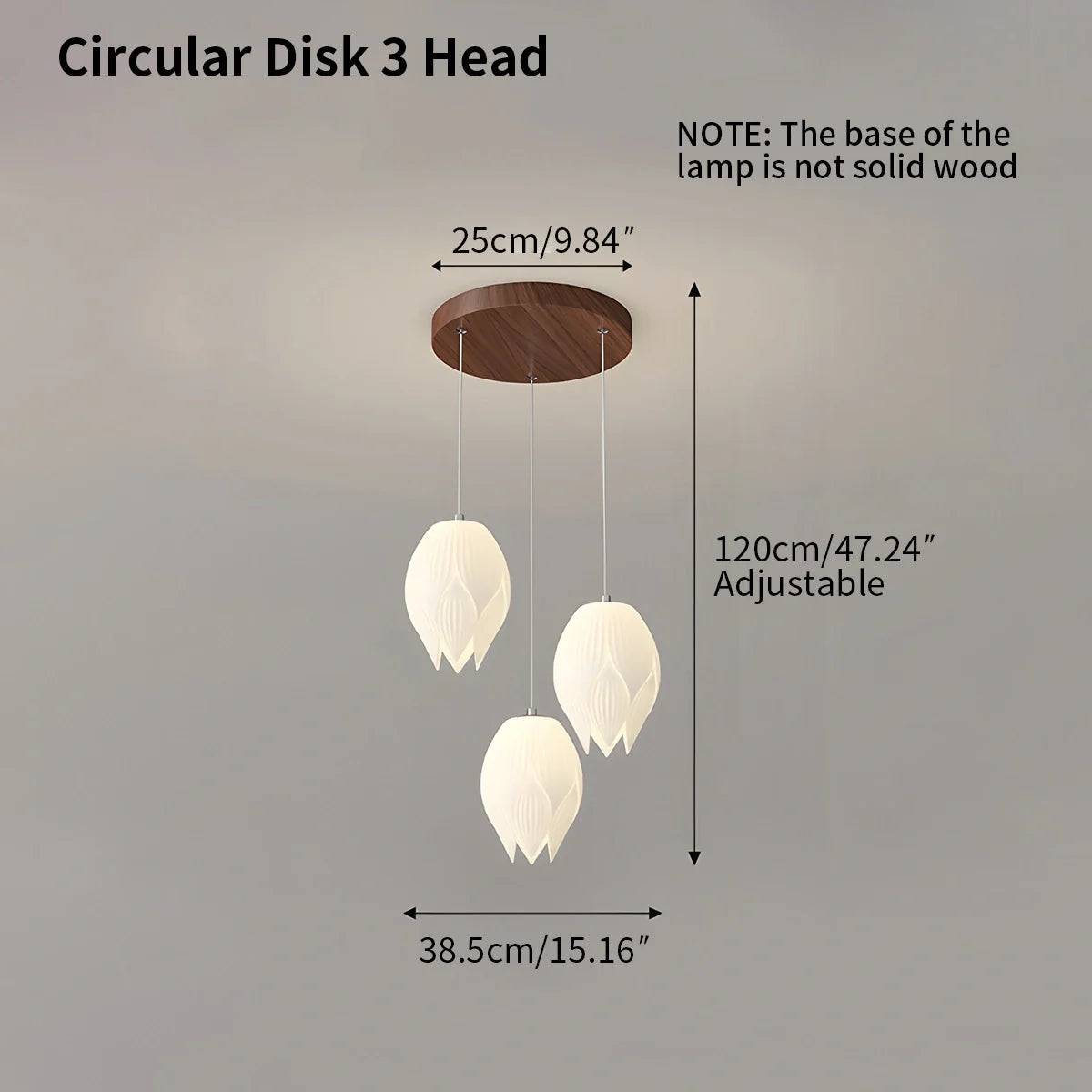 Feyran Cream Tulip Long Pendant Chandelier for Staircase