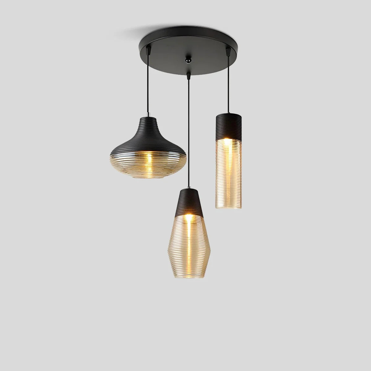 Feyran Industrial Style Glass Pendant Light for Kitchen