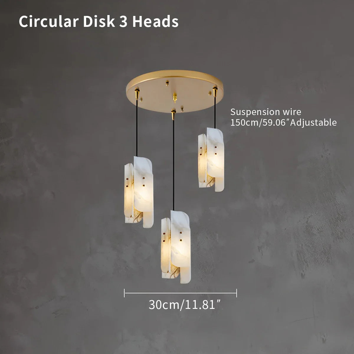 Feyran Minimalist Art Splicing Spanish Alabaster Pendant Light