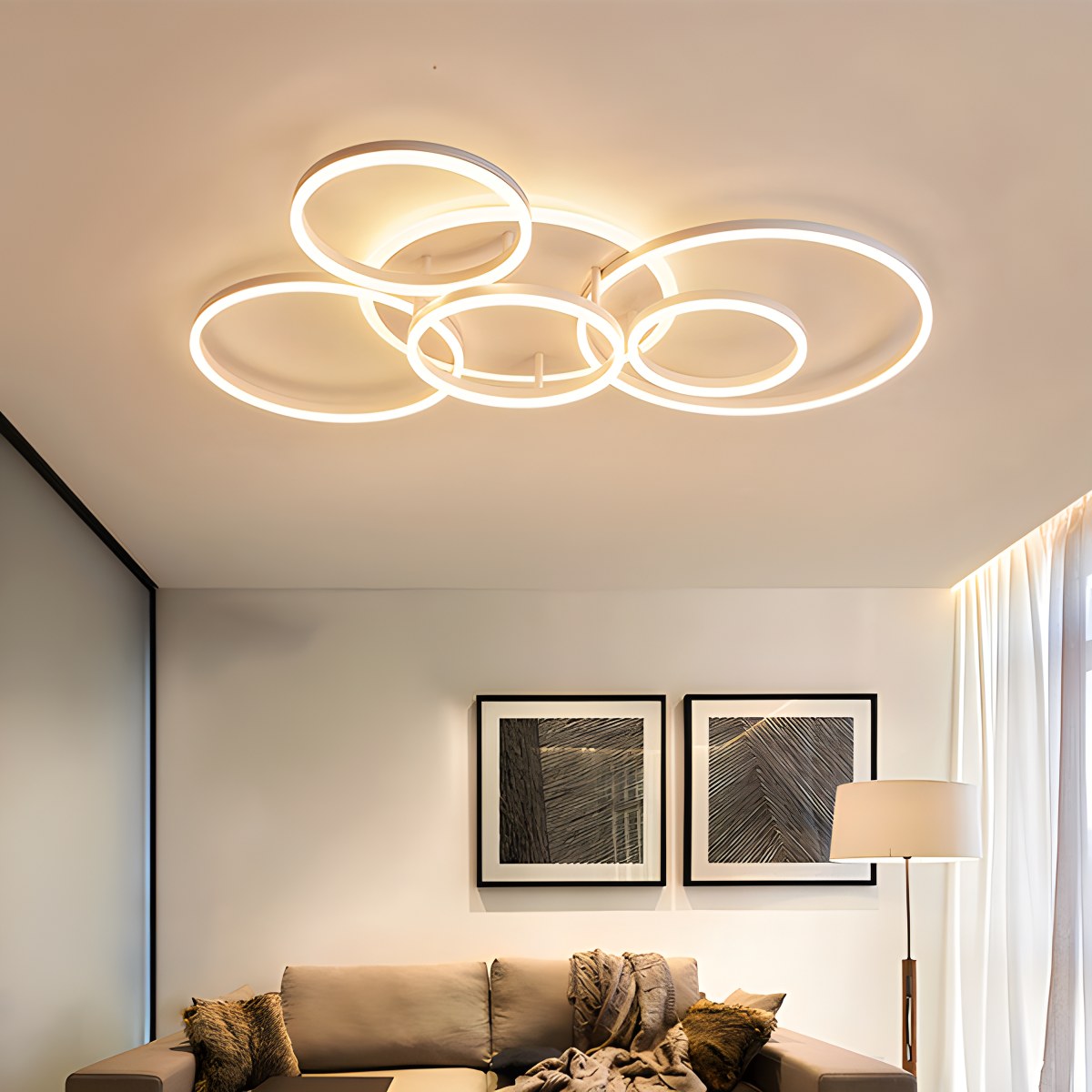 Feyran Circular LED Ceiling Light for Living Room