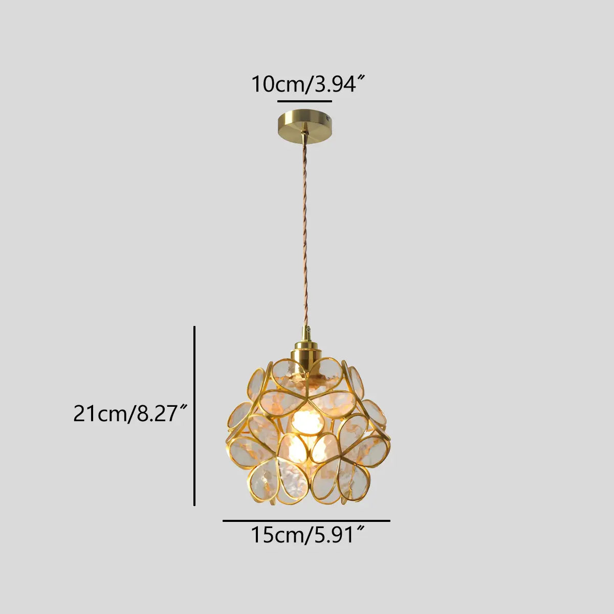 Feyran Cherry Blossom Stained Glass Pendant Light