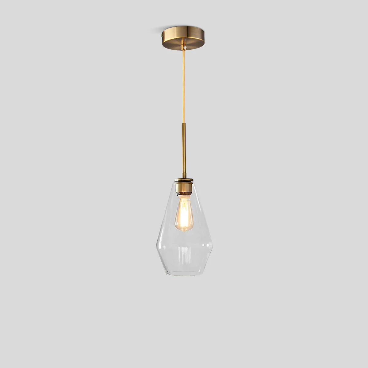Feyran Hailie Clear Glass Pendant Light for Kitchen