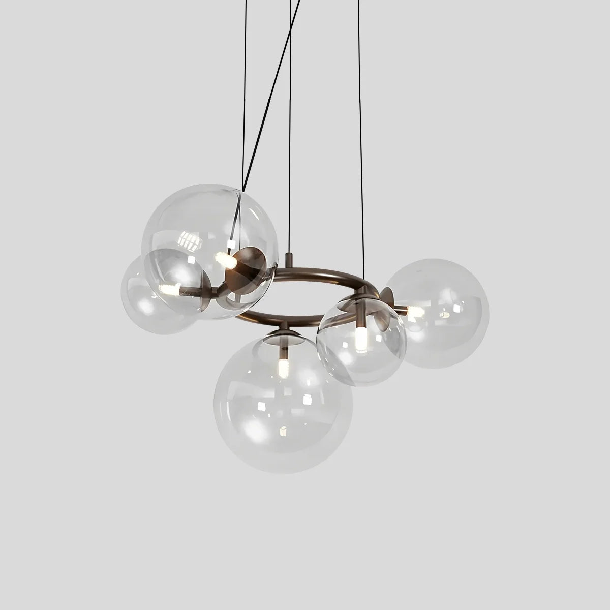 Feyran Luxurious Single-Tone Glass Spheres Chandelier