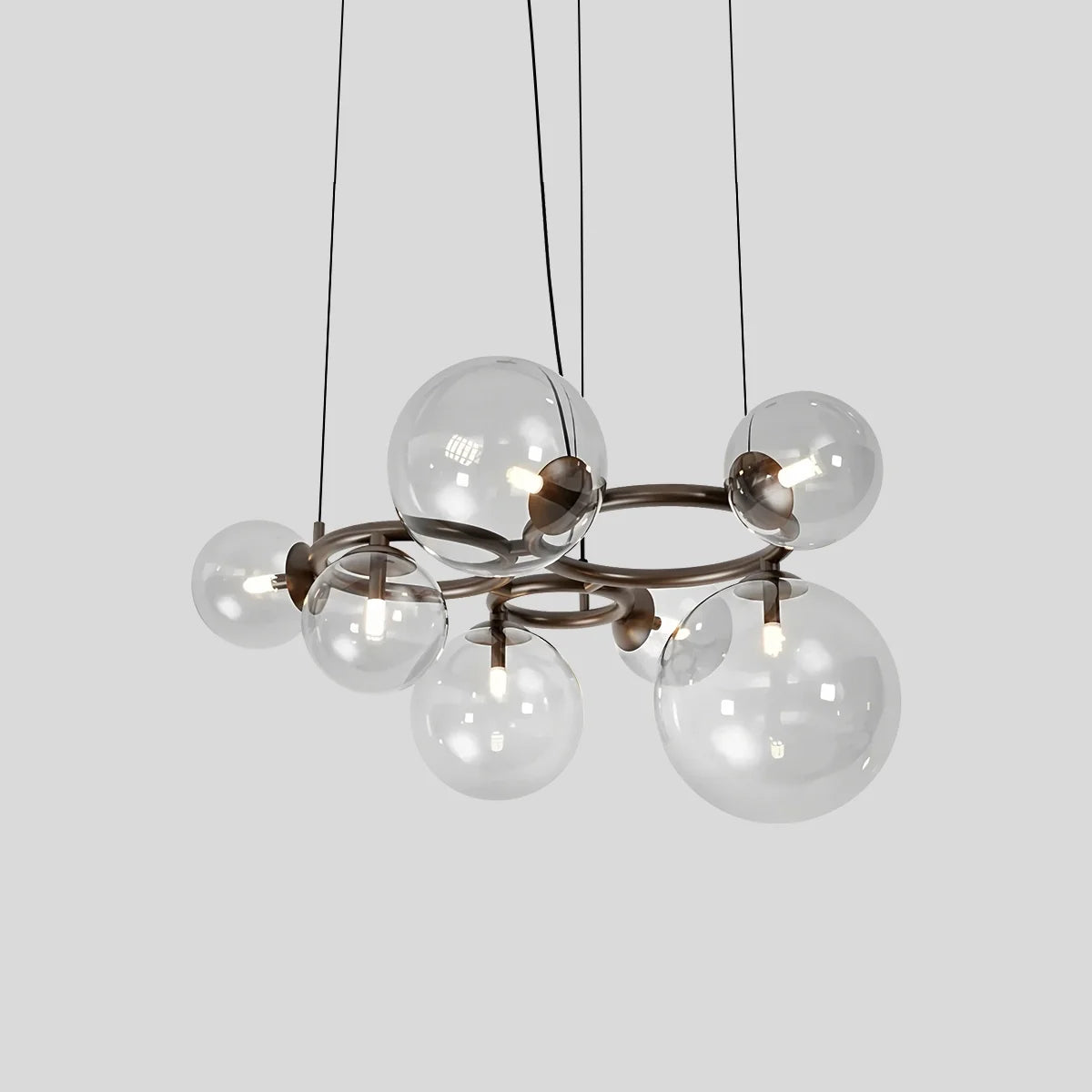 Feyran Luxurious Single-Tone Glass Spheres Chandelier