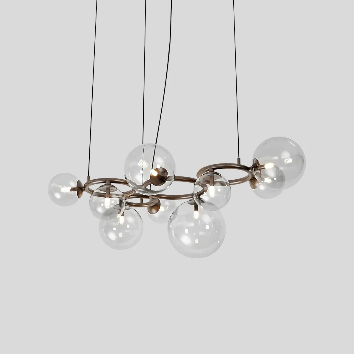 Feyran Luxurious Single-Tone Glass Spheres Chandelier