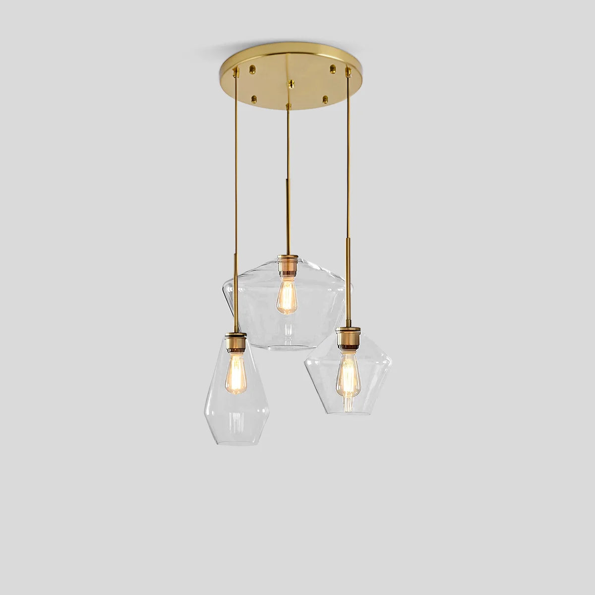 Feyran Hailie Clear Glass Pendant Light for Kitchen