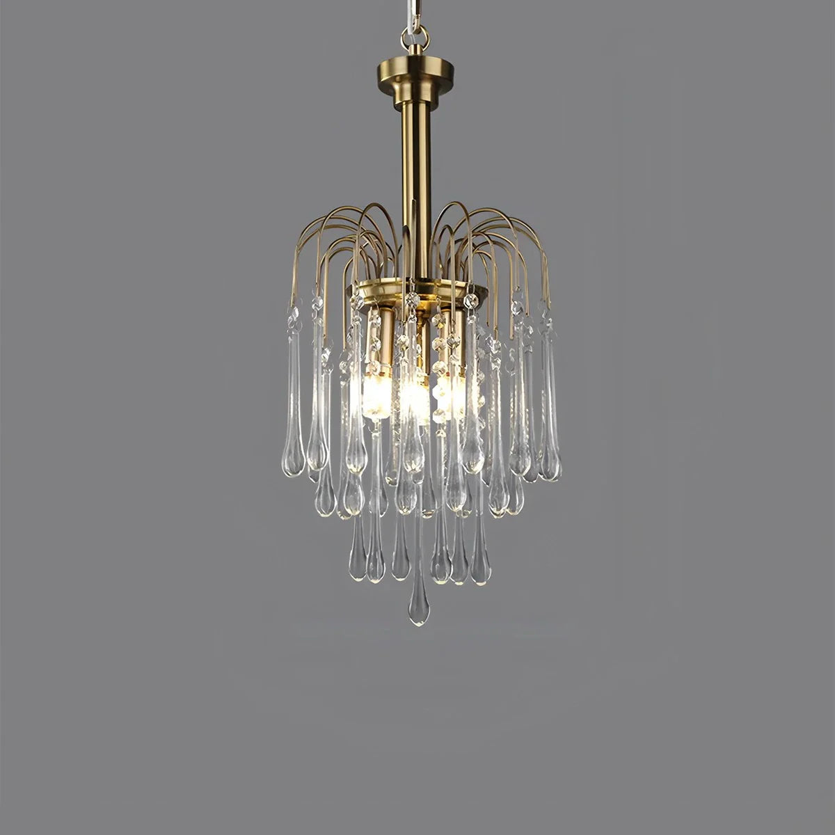 Feyran French Retro Water Drop Glass Chandelier