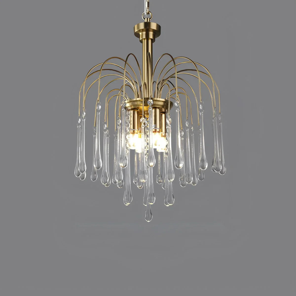 Feyran French Retro Water Drop Glass Chandelier