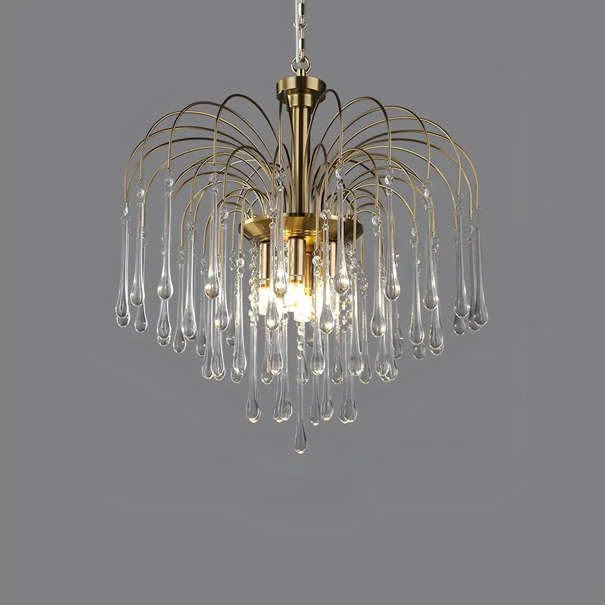 Feyran French Retro Water Drop Glass Chandelier