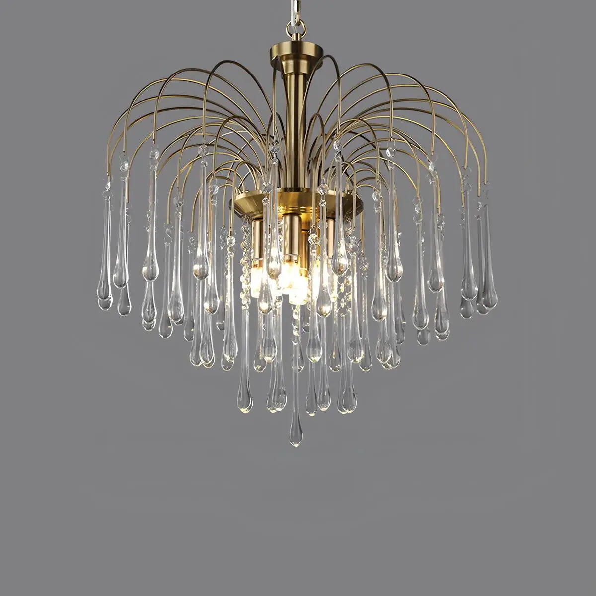 Feyran French Retro Water Drop Glass Chandelier