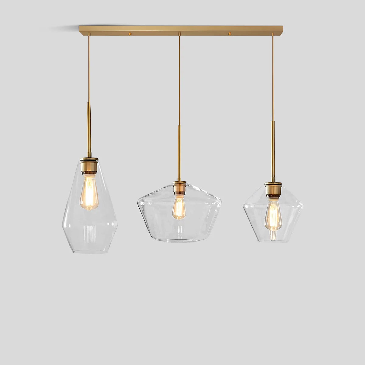 Feyran Hailie Clear Glass Pendant Light for Kitchen