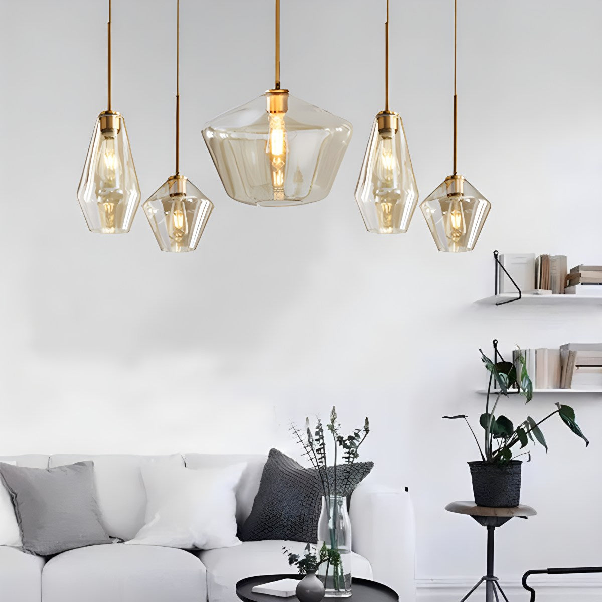 Feyran Hailie Clear Glass Pendant Light for Kitchen
