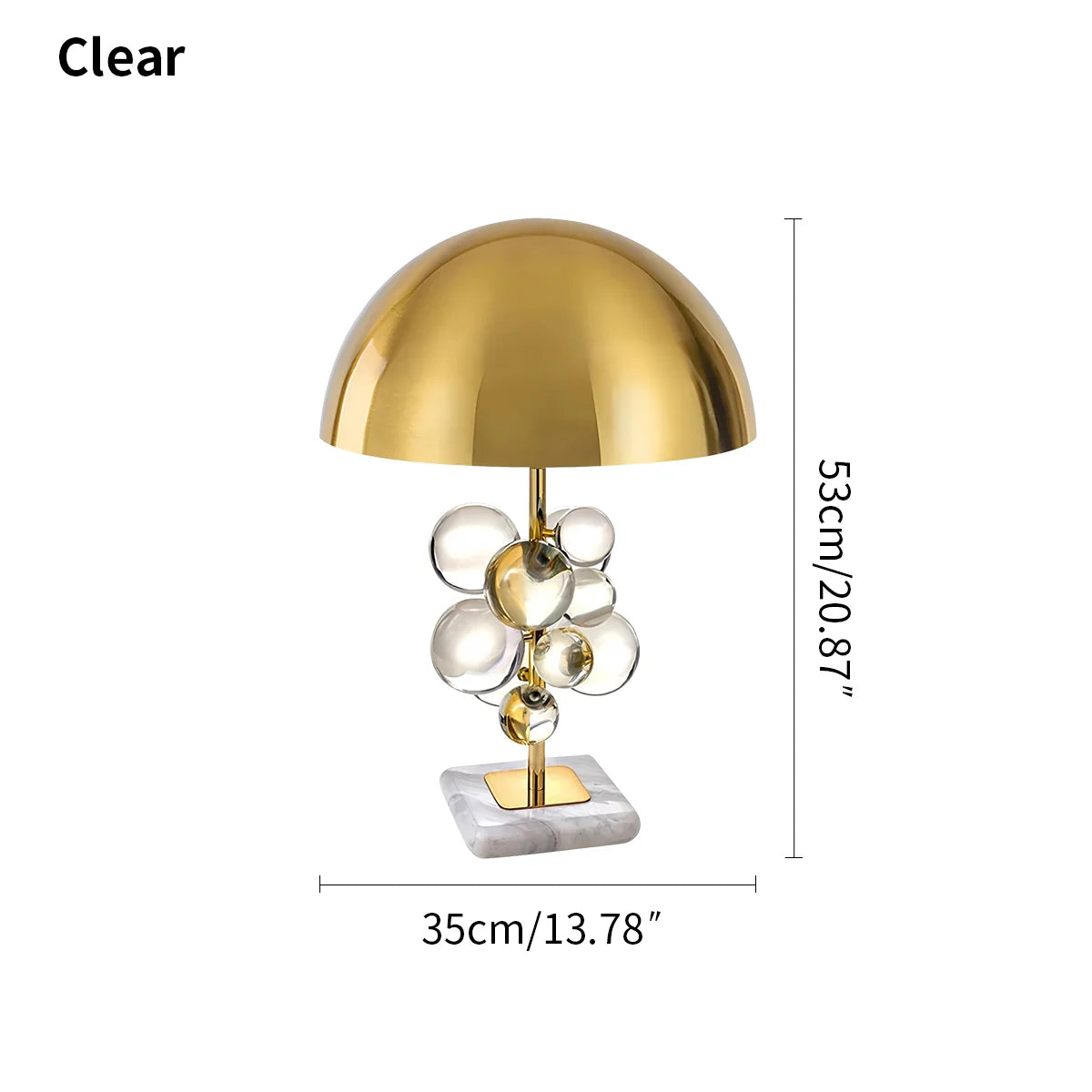 Feyran Bubble Dome Table Lamp for Bedside Table