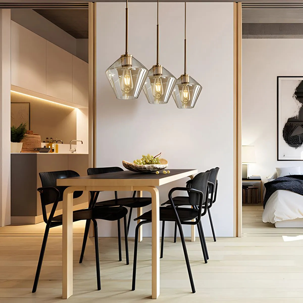 Feyran Hailie Clear Glass Pendant Light for Kitchen