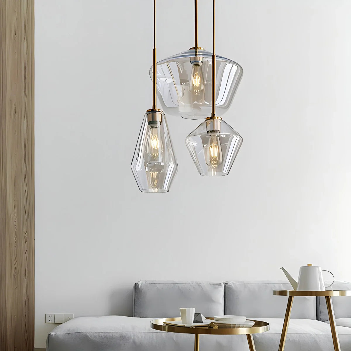 Feyran Hailie Clear Glass Pendant Light for Kitchen