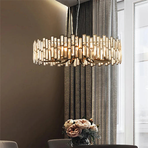 Clytia Modern Geometric Crystal Chandelier-Feyran