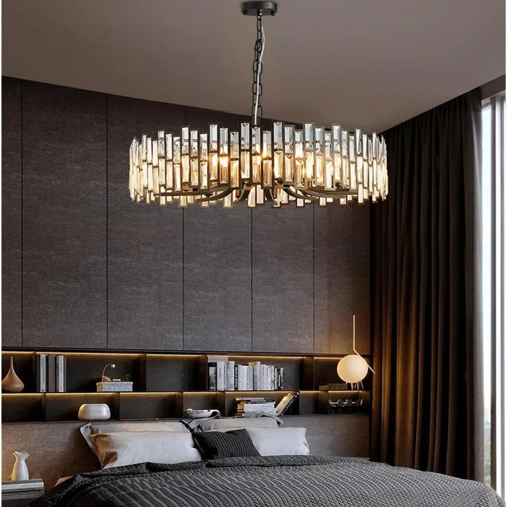 Clytia Modern Geometric Crystal Chandelier-Feyran