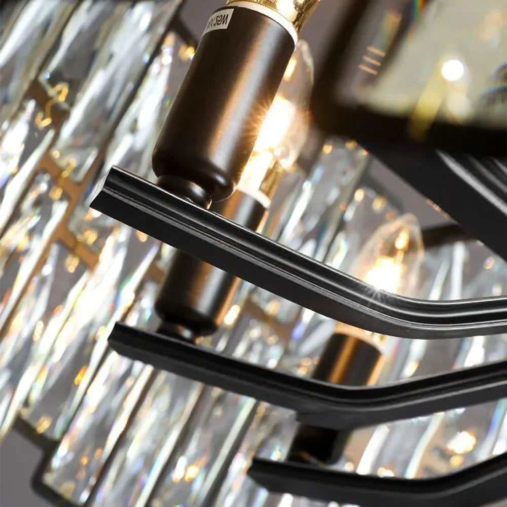 Clytia Modern Geometric Crystal Chandelier-Feyran