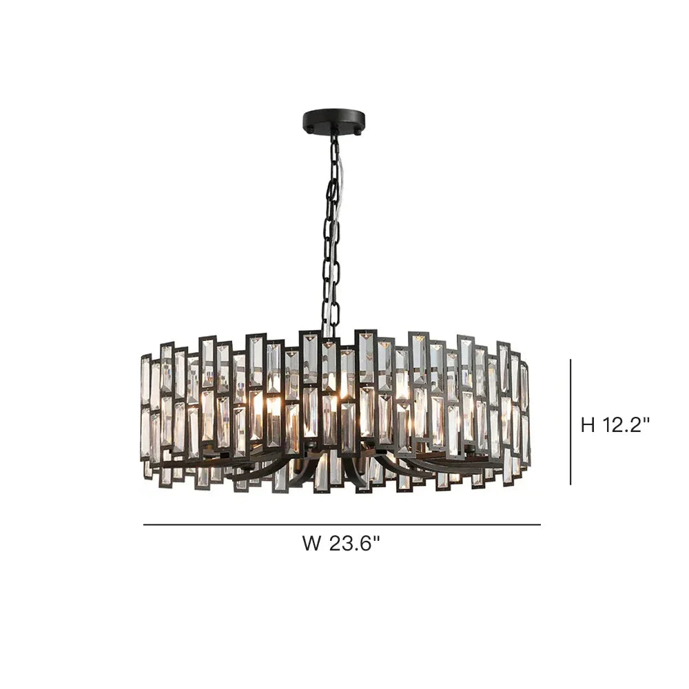 Clytia Modern Geometric Crystal Chandelier-Feyran