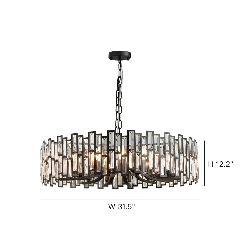 Clytia Modern Geometric Crystal Chandelier-Feyran