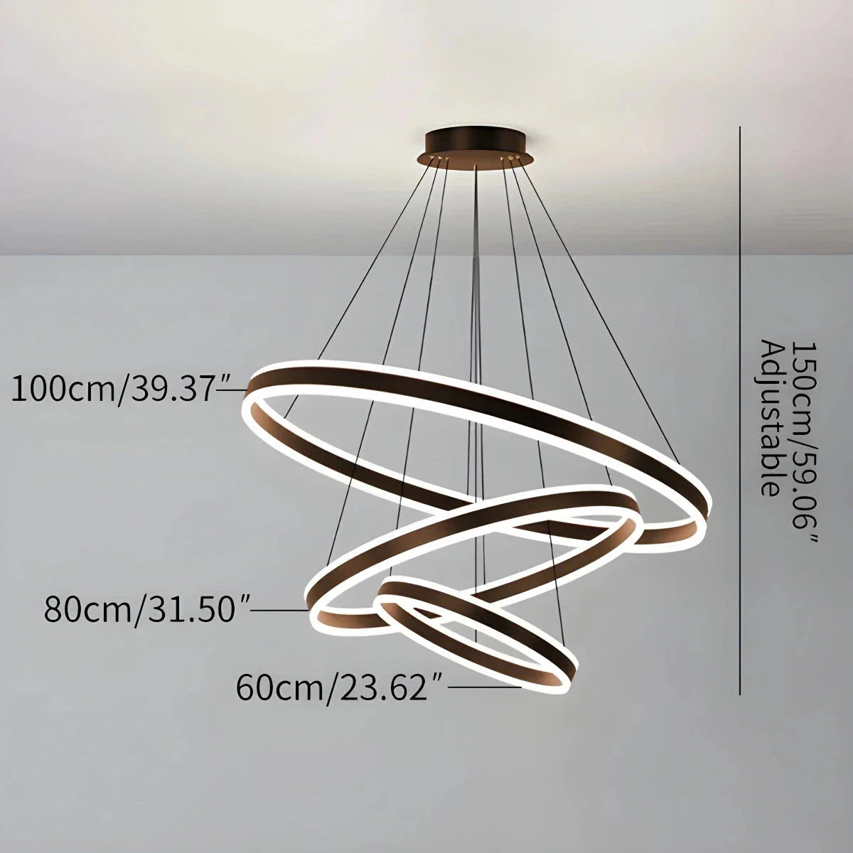 Feyran Circle Layered Living Room Chandelier