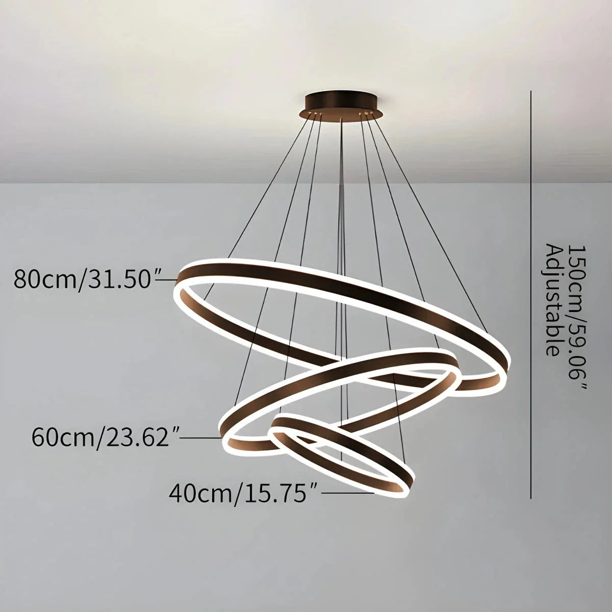 Feyran Circle Layered Living Room Chandelier