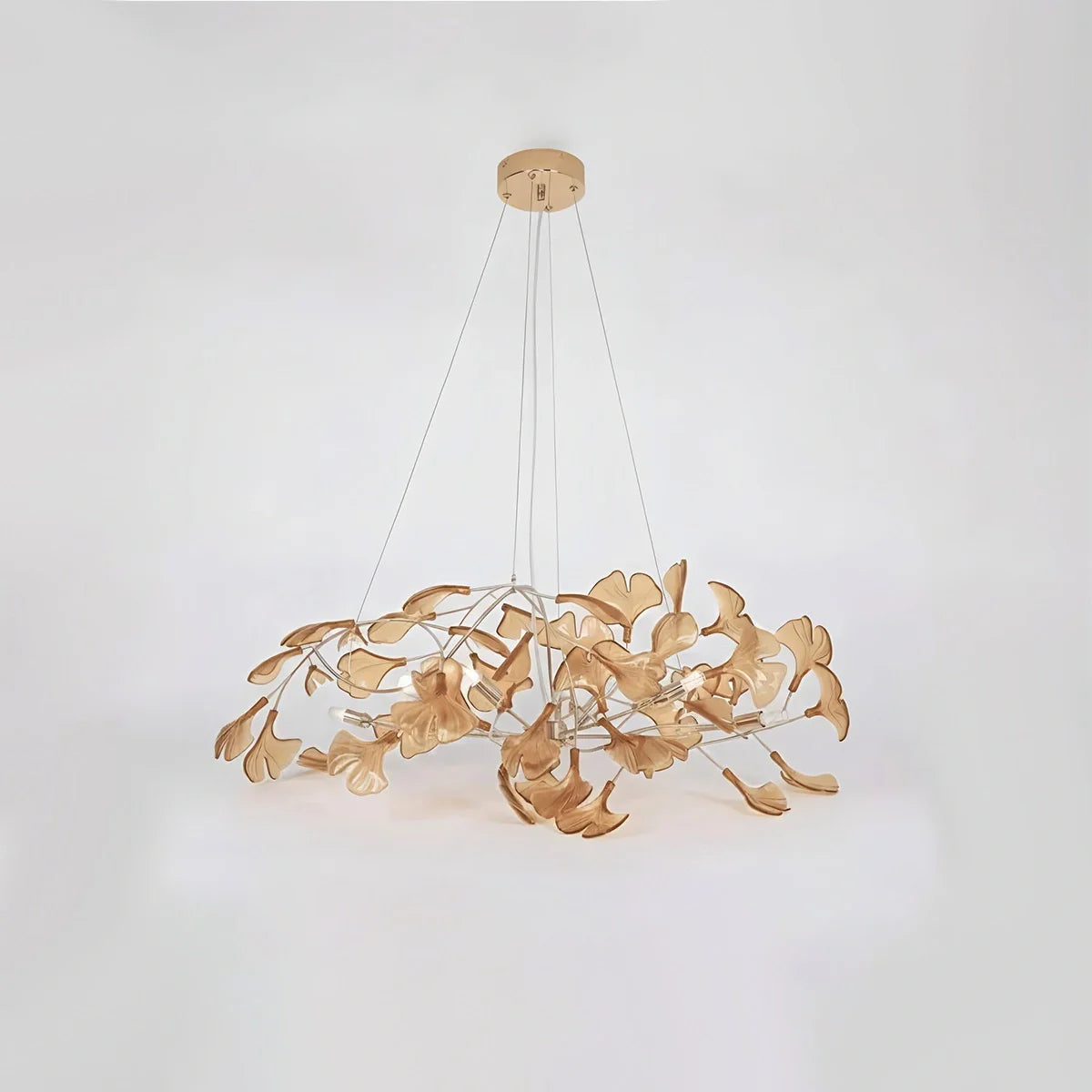 Feyran Acrylic Ginkgo Leaf Chandelier for Dining Area