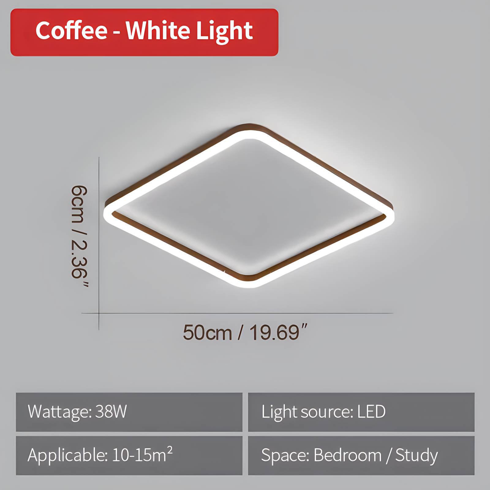 Feyran Modern Minimalism LED Square Ceiling Light