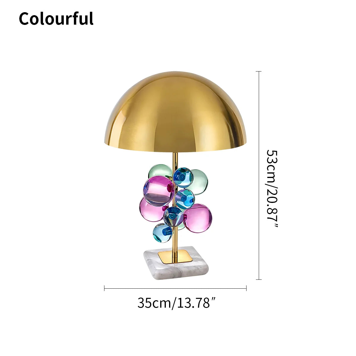 Feyran Bubble Dome Table Lamp for Bedside Table