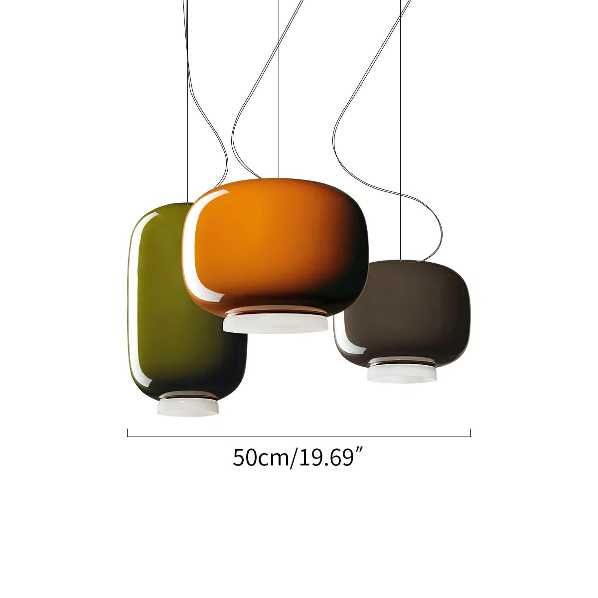 Feyran Modern Colored Glass Lantern Pendant Light